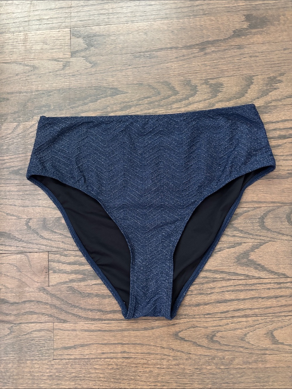 Cupshe Navy High-Waist Bikini Bottom